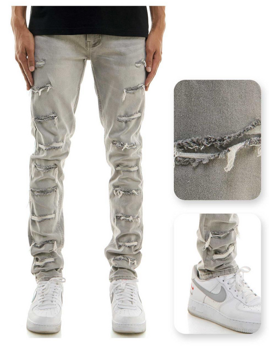 GREY
RIPPED SKINNY JEANS
SKINNY FIT