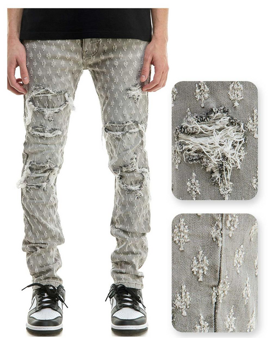 GREY
JACQUARD SKINNY JEANS
SKINNY FIT