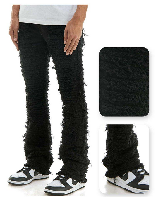 BLACK
DISTRESSED SKINNY FLARE PANTS
SKINNY FLARE FIT