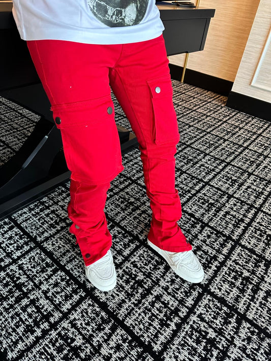 RED
SNAP CARGO PANTS
STACKED FIT