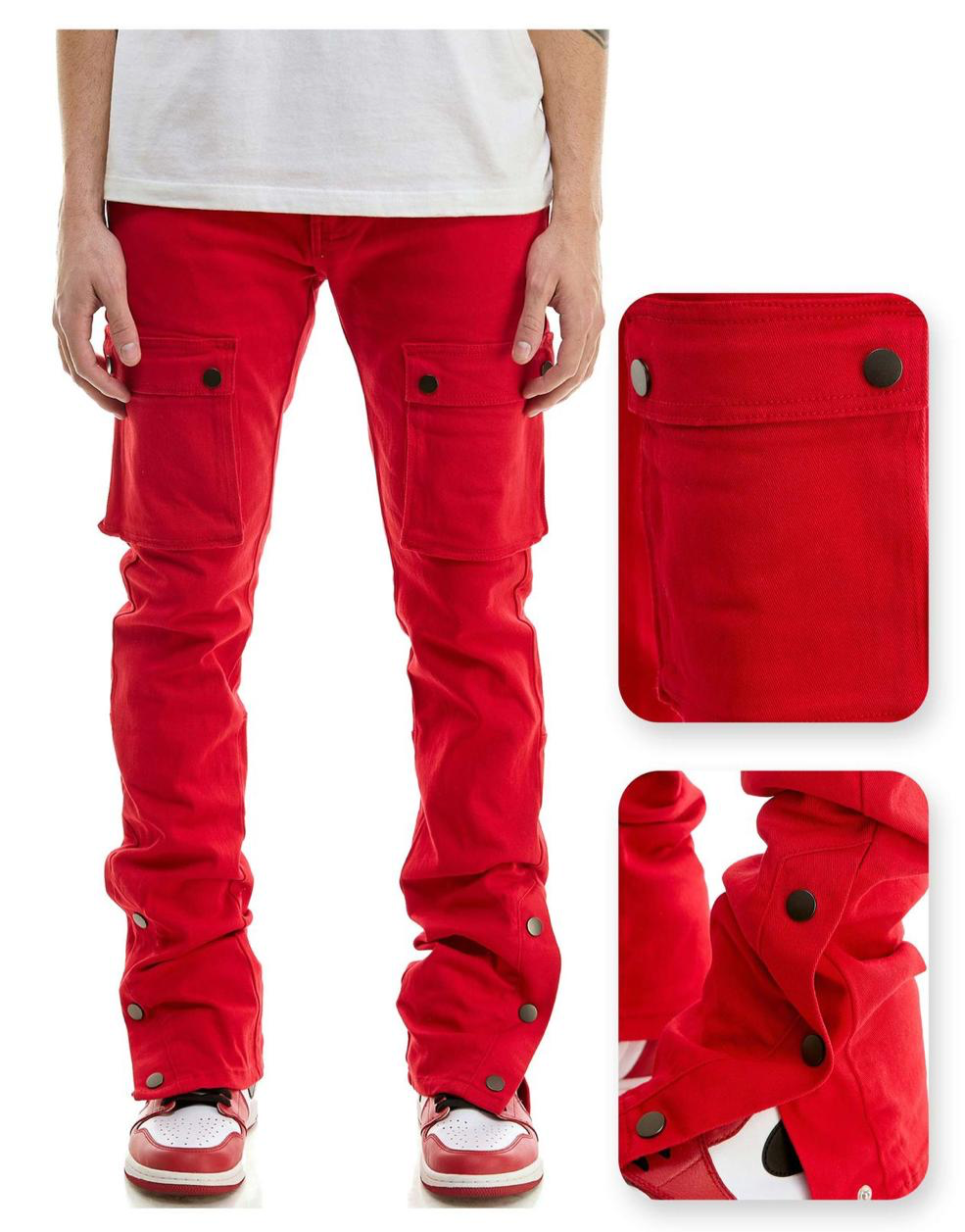 RED
SNAP CARGO PANTS
STACKED FIT