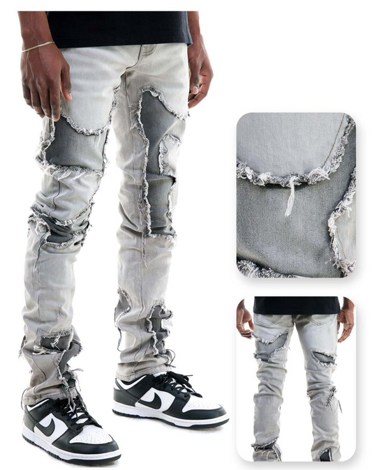 GREY
PATCHED JEANS
STACKED SKINNY FIT