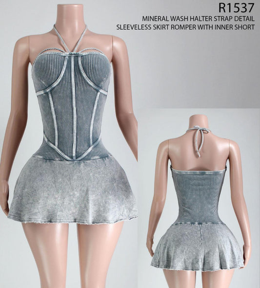 Skirt romper grey